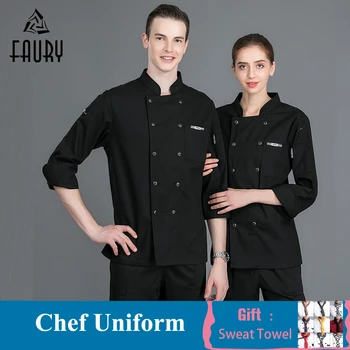 

Chef Jackets Uniform Restaurant Hotel Catering Bakers Work Clothes Coffee Waiter Waitress Uniform Sushi Costume Barber Workwear