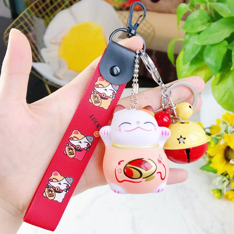 6 Новинка, брелок с изображением из мультфильма Lucky Cat, брелок для женщин, брелок для автомобиля, украшение подвеска на сумку, брелок, подарочные аксессуары 3074 - Цвет: 6