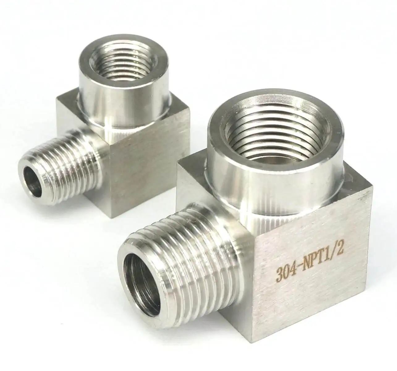 

200 бар, 1/8 дюйма, 1/4 дюйма, 3/8 дюйма, 1/2 дюйма, NPT BSPT BSPP переходник с внутренней резьбы на наружный коленчатый фитинг из нержавеющей стали 304, газойль