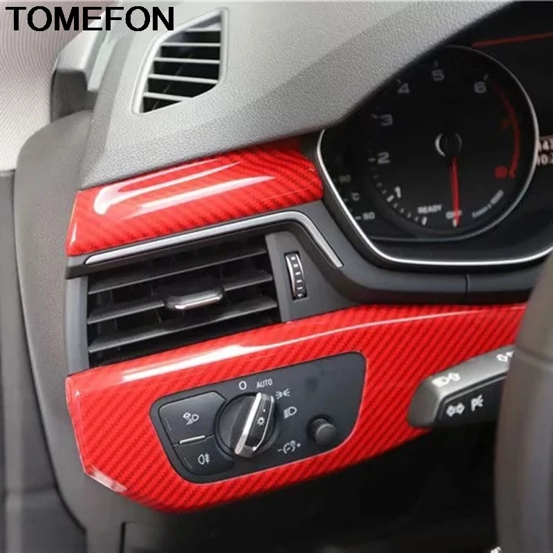 TOMEFON для Audi A4L A4 B9- LHD Передняя средняя центральная консоль панель управления панель накладка наклейка Аксессуары ABS