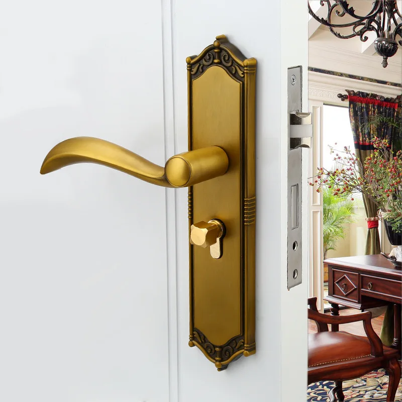 

Genuine Original Wood Door Lock A8-1 Rome Copper Top Grade Indoor Handle Lock Hardware Locks Manufacturers Wholesale