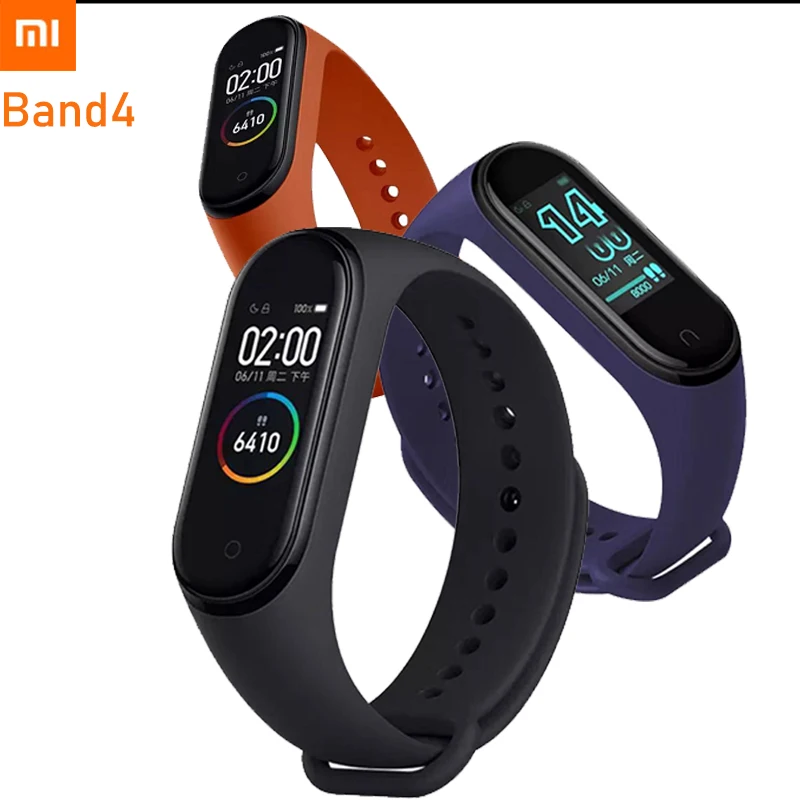 Xiaomi mi полоса 4/полоса 3/полоса 2 AMOLED экран mi band 4 Smartband фитнес-трекер Bluetooth Спорт водонепроницаемый смарт-браслет