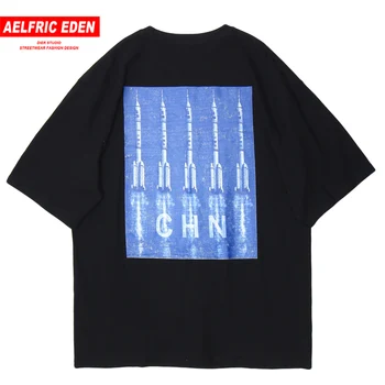 

Aelfric Eden Men T Shirt Rocket Printed Hip Hop Harajuku Tops Tees 2020 Fashion Streetwear Skateboard Casual Cotton Short Sleeve