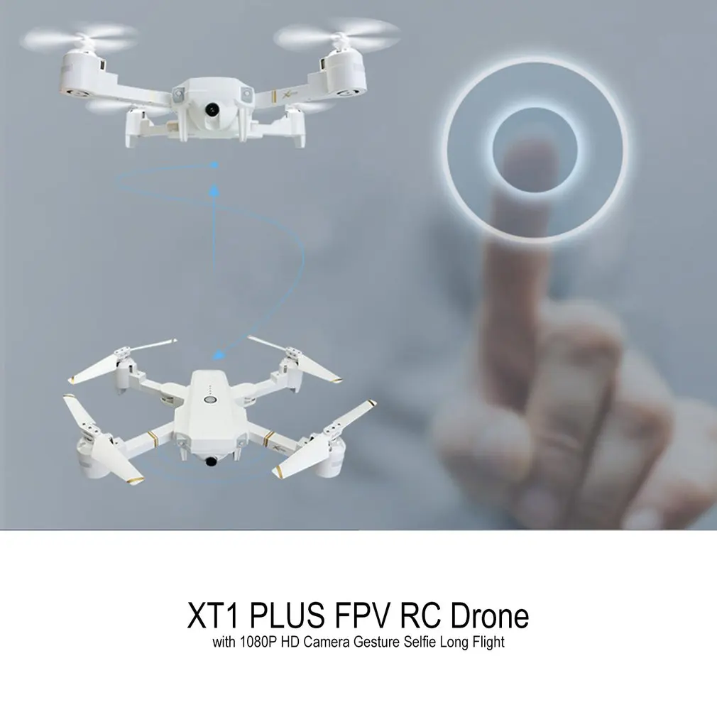 Attop XT1 PLUS 2,4G FPV складной Радиоуправляемый квадрокоптер Дрон с 720/1080P широкоугольной камерой жеста селфи с длительным удержанием высоты полета