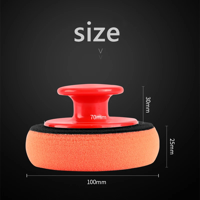 Deatailing Car Wash Wax Polish Pad Sponge Cleaning Tool Kit Waxing Applicator Pads Wiht Handle Car-Styling