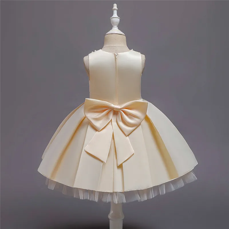 Нарядное платье с цветочным рисунком для маленьких девочек; кружевное платье с открытой спиной для свадебной вечеринки; детское платье принцессы; детская одежда для девочек
