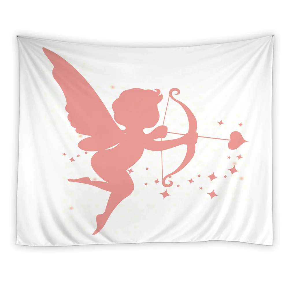 

Cupid Printed Tapestry Wall Hanging Backdrop Cartoon Tapestries For Kids Animals Carpet Yoga Mat Home Decoration