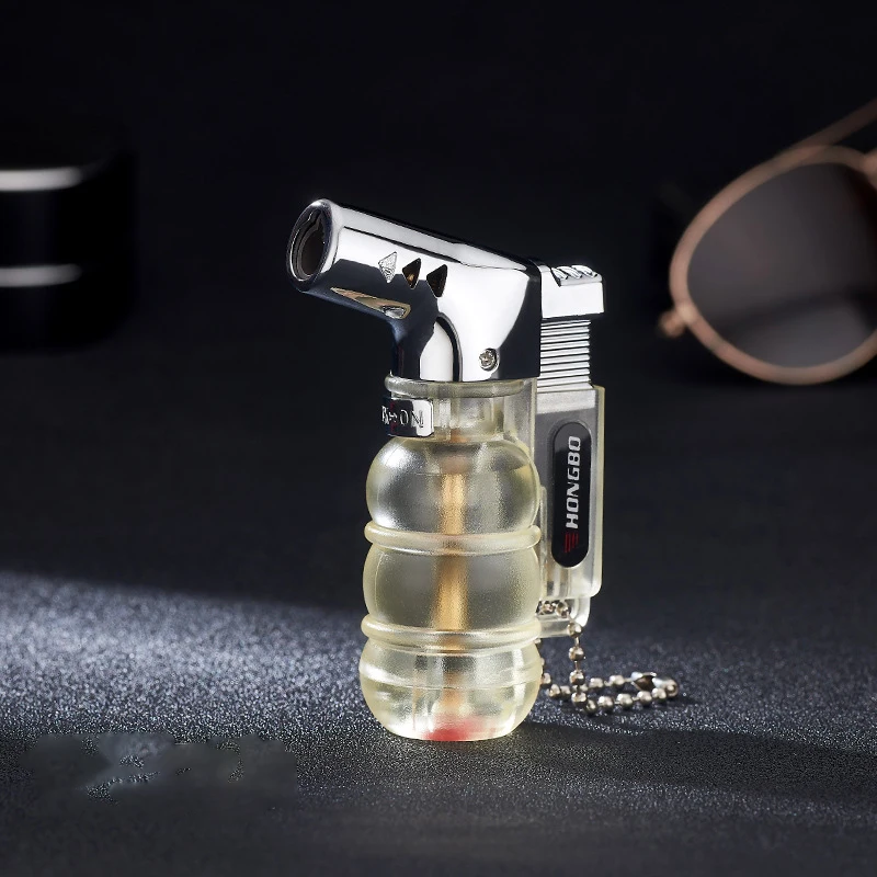 Видимый газовый пистолет сигарный прикуриватель гаджеты для мужчин электронный фонарь турбо зажигалки принадлежности для курения/газовая зажигалка