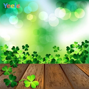 

Yeele Wood Board Backdrop Christmas Green Light Brokeh Baby Birthday Party Custom Vinyl Photography Background For Photo Studio