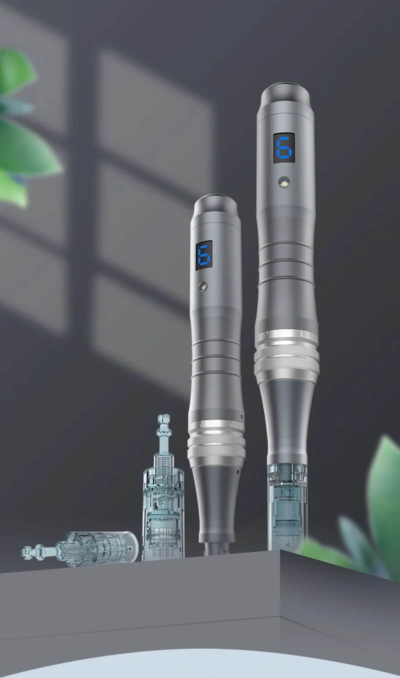 Novo sem Fio Kits de Cuidados com a Pele m8 de Exibição Alta Qualidade Mais Caneta Ultima Digital 6 Níveis Microneedling Recarregável Dr. 9 níveis microneedling caneta recarregável kits de cuidados com a pele