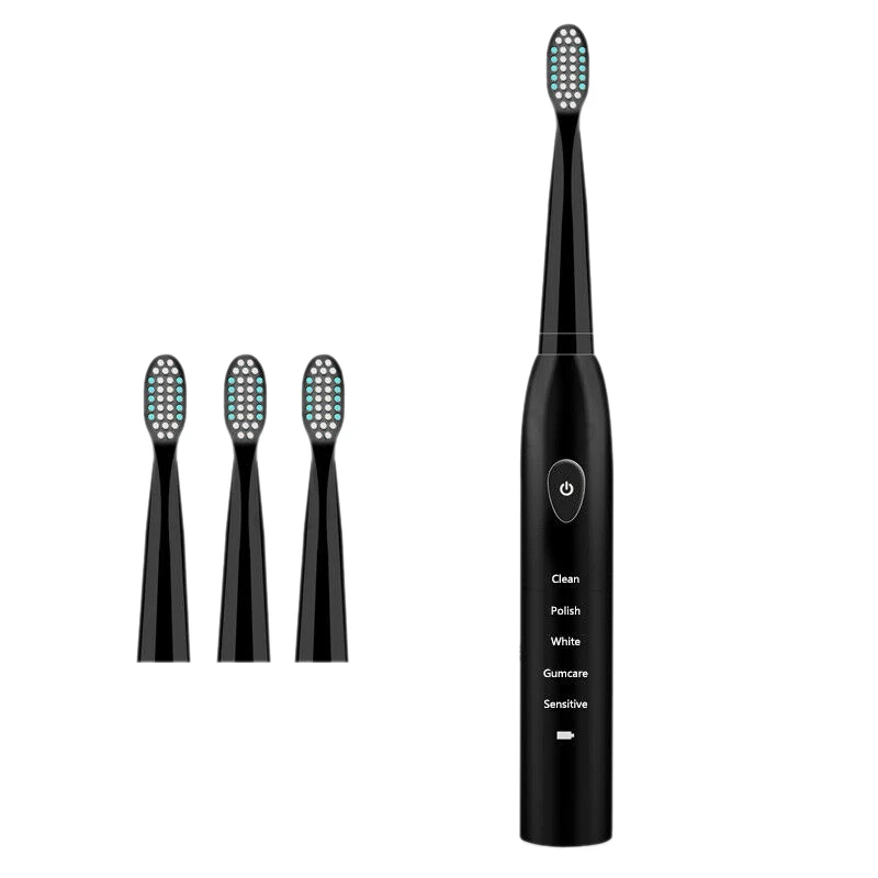 5 Mode Sonic Rechargeable Electric Toothbrush 4x Brush Heads Waterproof Ipx7 Charging, Black (Normal Usb Charging) 5 Mode Sonic Rechargeable Electric Toothbrush 4x Brush Heads Waterproof Ipx7 Charging, Black (Normal Usb Charging)
