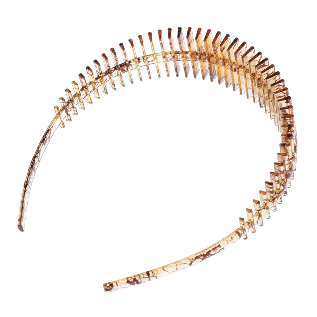 Zig Zag Headband Plastic Double-sided Tooth Hair Comb Headband for Women Men