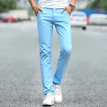 

Men's trousers summer thin section men's solid color slim pants fashion pencil pants men's business casual pants men's suit pant
