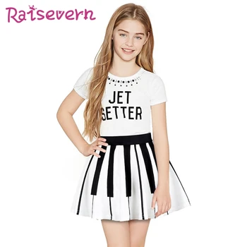 

RAISEVERN 3D Print Piano Black White Children Skirt Europe And America Galaxy Casual Fashion Girls Princess Trendy Ball Gown