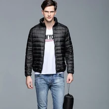 Мужской пуховик, светильник, водонепроницаемая зимняя куртка, мягкая стеганая куртка с карманами на молнии