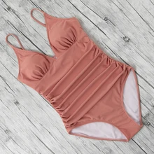 Одноцветный сдельный купальник, женский сексуальный бикини, женский купальник с высокой талией, купальные костюмы, пляжная одежда, волнистый узор, XL, монокини