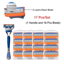 Shaving razor Include handle and razor blade replacement heads 5 layers Shaving cassette for Gillette fusion all series holder