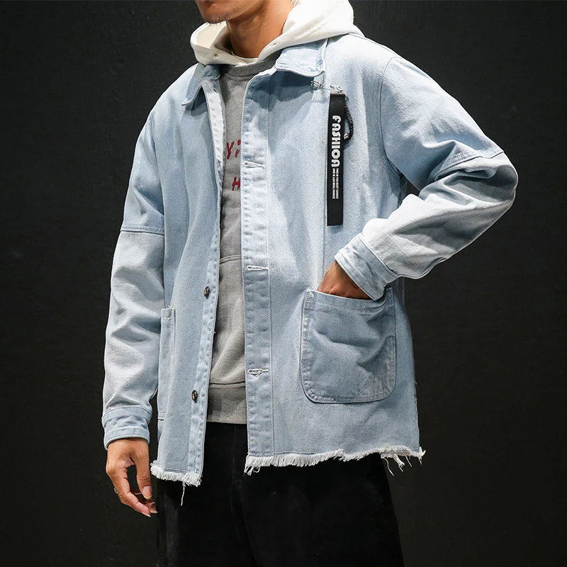 FUODRAO куртка Мужская модная уличная одежда ретро Джинсовая Куртка Jaqueta Masculina