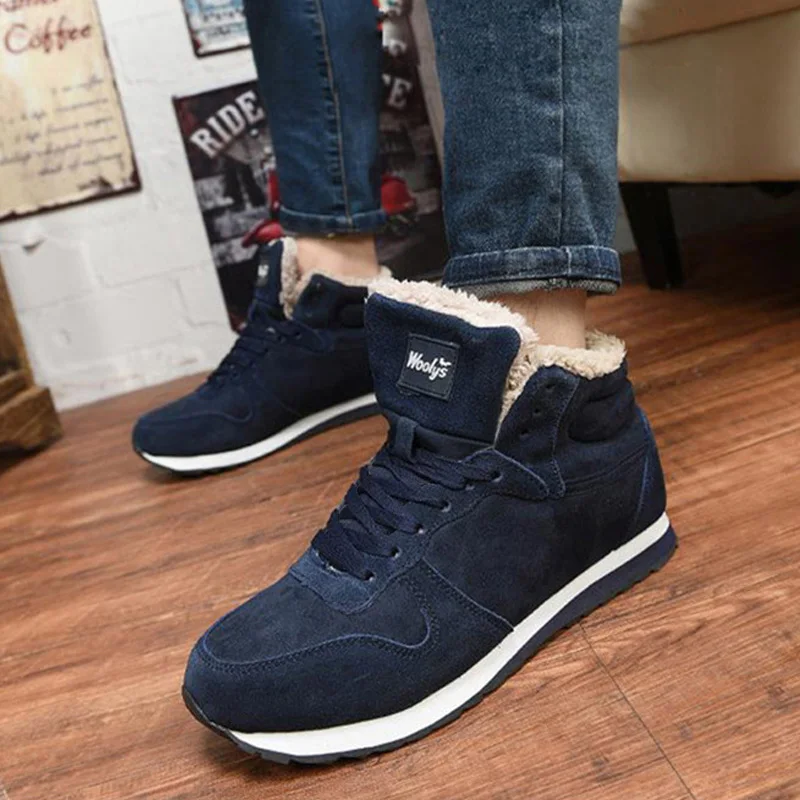 

2019 Men Casual Shoes Plush Warm Winter Shoes Men Sneakers Winter Male Shoes Adult Fashion Sneakers Plus Size 46 Trend Shoes
