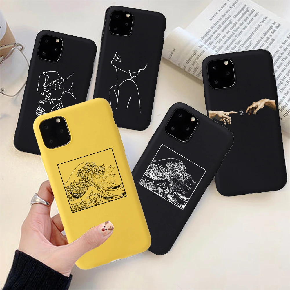 Модный мягкий силиконовый чехол с абстрактным изображением Дэвида для iPhone 12 6 11 Pro