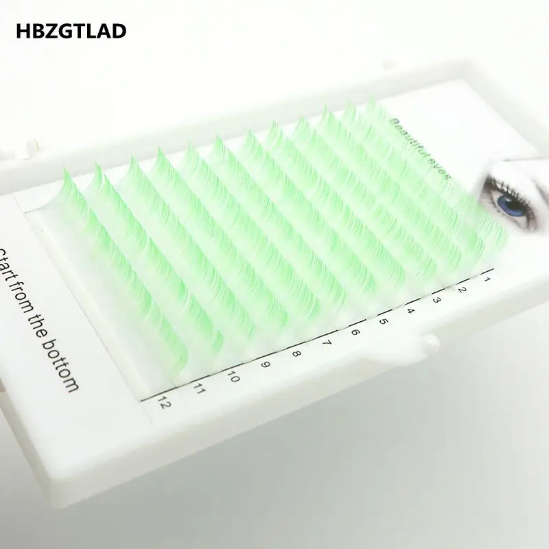 08 HBZGTLAD Абсолютно Новые Накладные ресницы C/D, 0,05 мм, 8-15 мм, черные+ белые ресницы, индивидуальные цветные ресницы, искусственные ресницы для наращивания - Цвет: 08