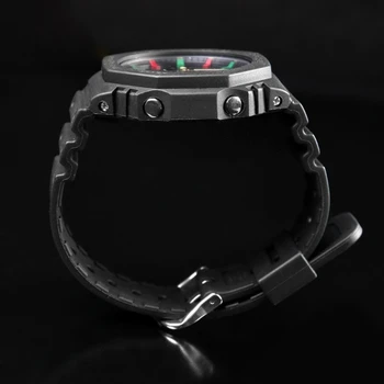 

Soft Silicone Watchband Wrist Strap Watch Case for C-asio GShock GA-2100 GA-2110 B85B