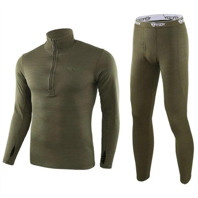 Quick Sweat Winter Compression Johns Clothing Thermal Drying Warm Long Underwear Military Army Men Sets Fleece Thick Thermo