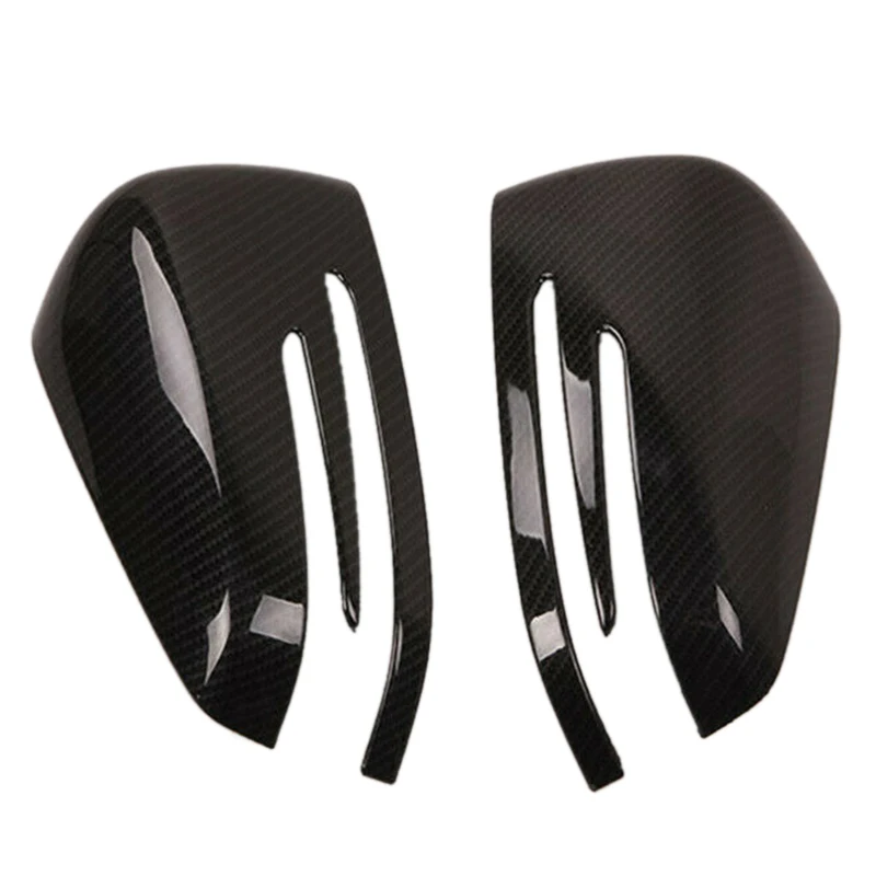 Carbon Fiber Side Rear View Mirror Cover Trim 2Psc for Mercedes Benz a CLA GLA GLK Class W176 W117 X156 X204