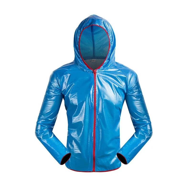 Горячая водонепроницаемый дышащий велосипед Велоспорт куртка велосипедный плащ куртка-дождевик пончо для Велоспорт Jaqueta Masculina - Цвет: Blue coat