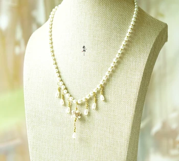 

Hanfu Necklace Accessories Pendant Young Girl Cheongsam Temperament Necklace Ancient Wild Classical Tassel Handwork Ornaments