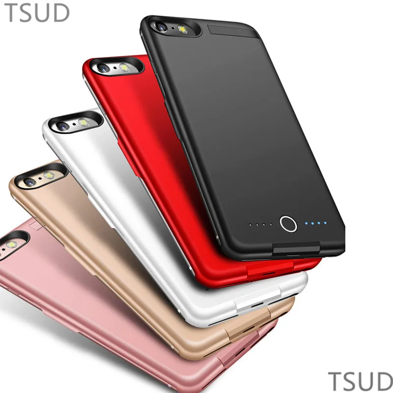

5000mah battery charger case for iphone 6 6s 7 8 external wireless holder stand charging cover for iphone 6 6s 7 8 luxury 2 in 1