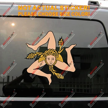 

Sicily Island Sicilia Flag Italy Decal Sticker Car Vinyl Reflective Glossy