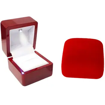 

2 Pcs Rings Display Box Storage Soft Velvet Tray Case Holder Stand Display Storage Box, 5 X 5.4 X 3cm & 6.5 X 6 X 5cm
