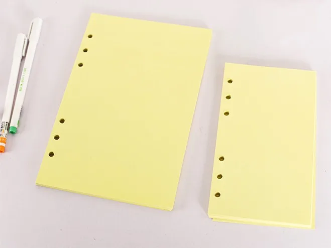 Coloffice A5 A6 6 отверстий свободный блокнот со съемными листами внутренняя страница конфеты цвет дневник пустой/сделать/горизонтальная линия/сетка 45 листов