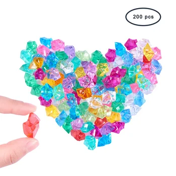 

1 Bag 200pcs Acrylic Beads Ice Rock Crystals Treasure Gems for Jewelry Making