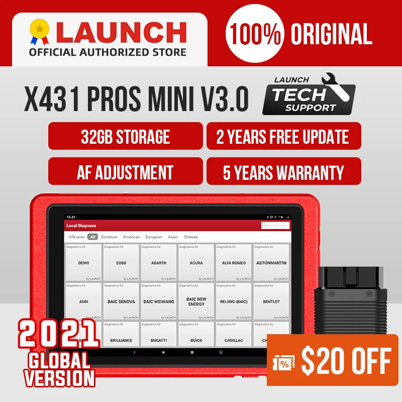Launch X431 Pros Mini OBD2 сканер OBD Wifi Bluetooth диагностический инструмент автомобильный для