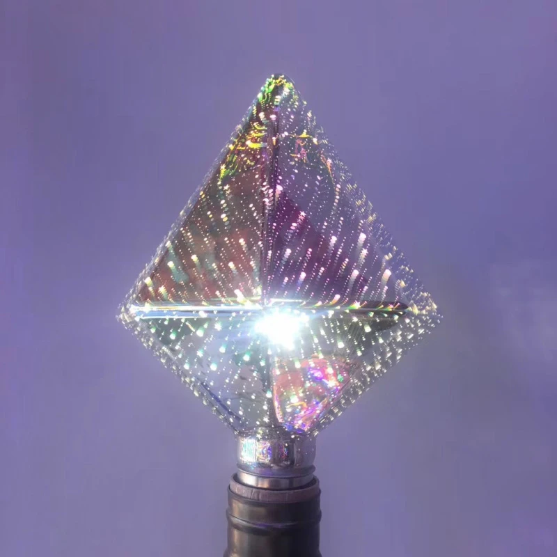 Ретро Эдисона лампочки E27 40LED лампы накаливания украшения Огни Новинка 3D лампы фейерверков домашний декор для вечеринки Рождества - Цвет: pointed diamond