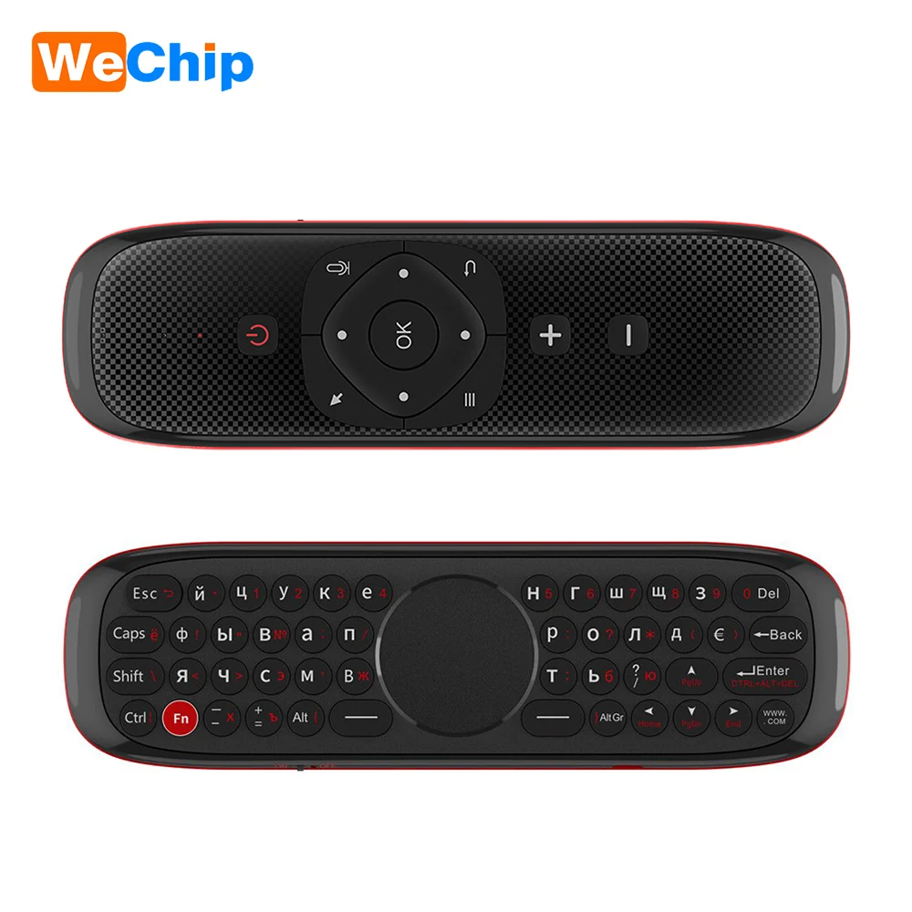 Wechip W2 2,4G Air mouse с сенсорной панелью Беспроводная клавиатура мышь инфракрасный пульт дистанционного управления поддерживает голосовой вход для ТВ-бокса проектора