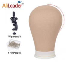 

Alileader 1Pcs Training Mannequin Head Polyester Wig Canvas Block Head Mannequin Wig Head Holder Canvas Mannequin Head Free Gift
