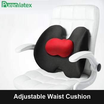 

PurenLatex Orthopedic Cushion Memory Foam Slow Rebound Release Pressure Back Cushion Protect Spine Pad Waist Cushion for Back