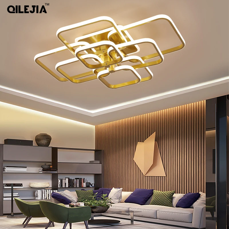 

Modern Chandelier for living room bedroom AC85-265V Acrylic Aluminum Golden/White/Coffee painted frame Ceiling Lamp Fixtures