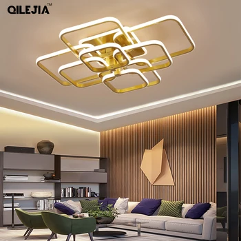 

Modern Chandelier for living room bedroom AC85-265V Acrylic Aluminum Golden/White/Coffee painted frame Ceiling Lamp Fixtures
