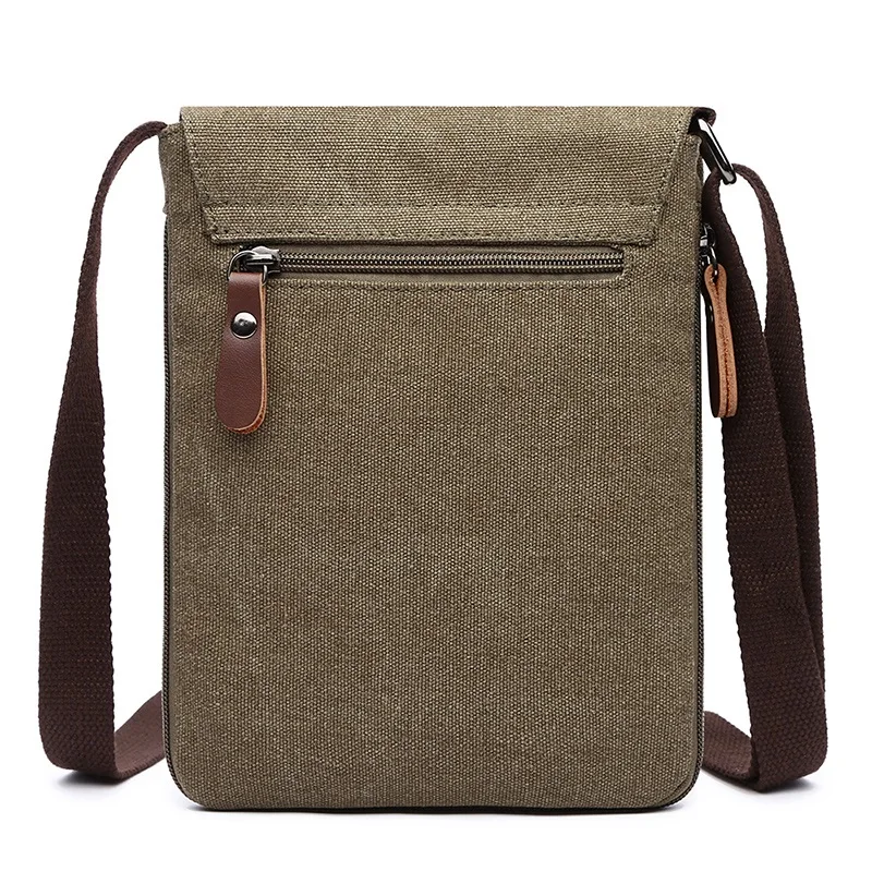 Crossbody Bags for Men Canvas Shoulder Bag Vertical Retro Messenger Pouch Sac A Main College Small Torebka Mini Torebki