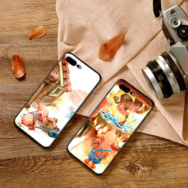 the three little pigs Case For Samsung S7 EDGE S8 S9 PLUS Soft Silicone Cover S10 NOTE 8 9 M10 M20 M30 Coque Funda | Мобильные
