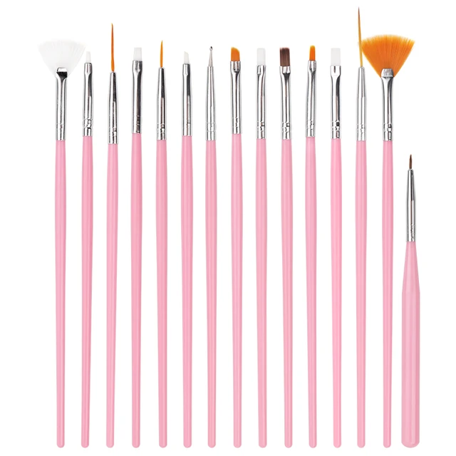 Nail Art Brush Acrylic Nail Polish Brush Kit UV Gel Nail Polish Paint Brushes Drawing Nail Pen Manicure Clean Brush Tools smt249