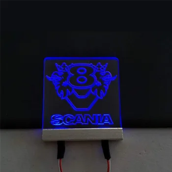 

​ V8 Logo Scania Acrylic Lamp for 1/14 Tamiya Scania Trucks 620 56323 470 Upgrade Parts