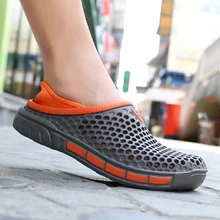 Оригинальные Классические Сабо; садовые Вьетнамки; водонепроницаемая обувь; мужские летние пляжные шлепанцы; сандалии для плавания; обувь с принтом якоря