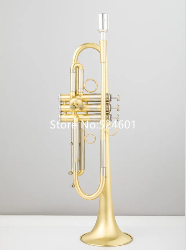 MARGEWATE Bb Trumpet Brass Plated Real photos Professional Musical Instruments With Case Free Shipping