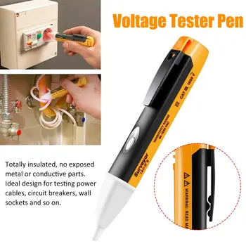 

Digital Electrical Socket Wall AC Power Outlet Voltage Detector Sensor Tester Pen 90-1000V Measure Voltage Instruments LED Light