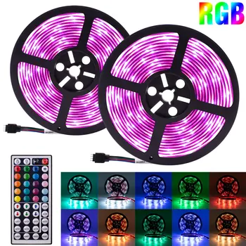 

Plastic 150-LED 12V-5050RGB IR44 Light Strip Set with IR Remote Controller (White Lamp Plate)